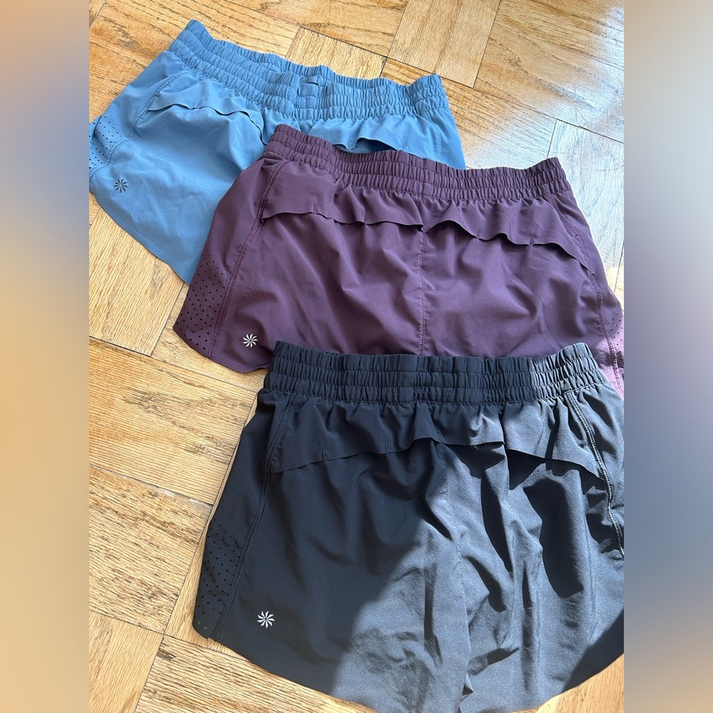Athleta Hustle 3 inch Running Shorts Bundle